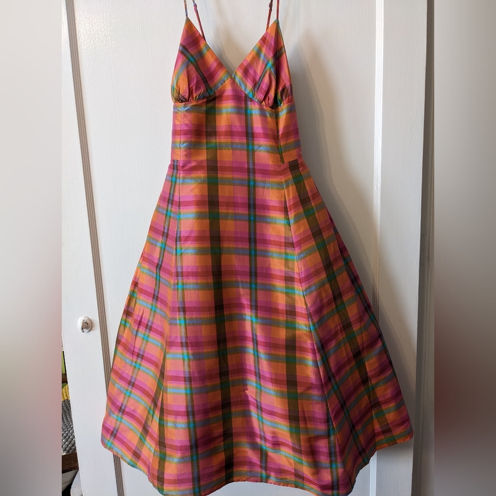 Isaac Mizrahi for Target Silk Plaid Dress